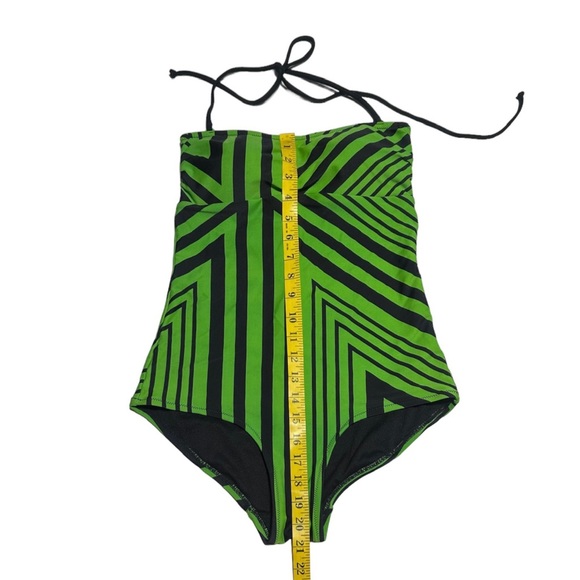 Joe Fresh Green Lightly Padded Removable Halter One Piece Swimsuit Size Small - Picture 9 of 11
